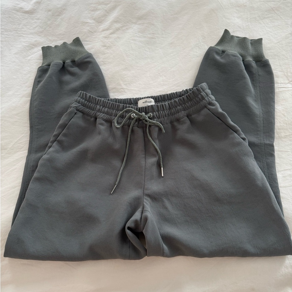 Wilfred Elastic Waist Green Jogger Buffon Pant